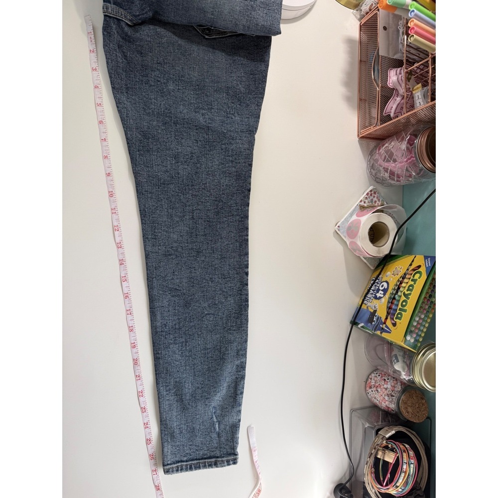 Old Navy Rockstar Super Skinny High Rise Jeans Distressed Blue Petite Size 8 - Picture 10 of 10